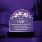 Acrylic Dome Plaque- To my dear wife Zein