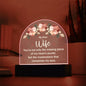 Acrylic Dome Plaque- To my dear wife Zein