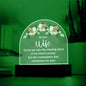 Acrylic Dome Plaque- To my dear wife Zein