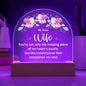Acrylic Dome Plaque- To my dear wife Zein