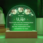 Acrylic Dome Plaque- To my dear wife Zein