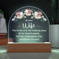 Acrylic Dome Plaque- To my dear wife Zein