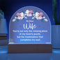 Acrylic Dome Plaque- To my dear wife Zein