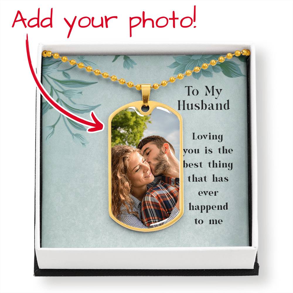 Dog Tag Stainless Steel Necklace- To my husband ShineOn Fulfillment