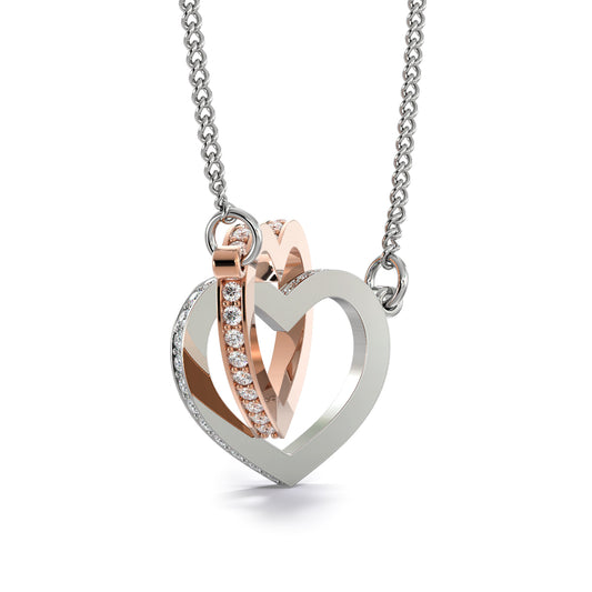 Interlocking Hearts Stainless Steel Necklace Zein