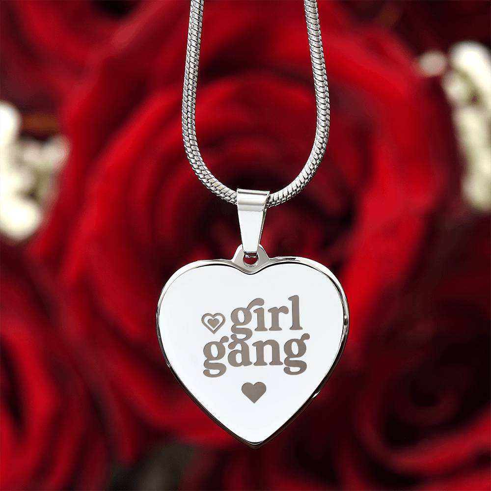 Engraved Heart Necklace - GIRL GANG Zein