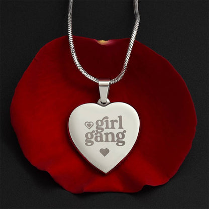 Engraved Heart Necklace - GIRL GANG ShineOn Fulfillment