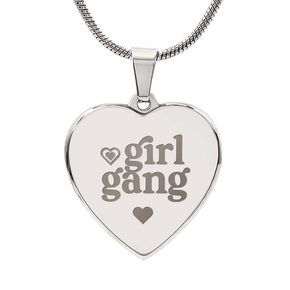 Engraved Heart Necklace - GIRL GANG Zein