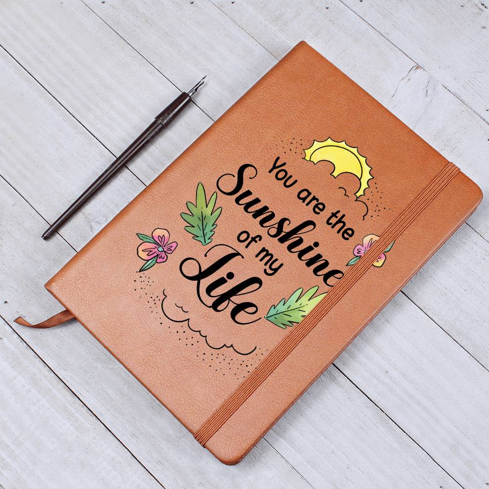 Graphic Leather Journal- You are the sunshine of my life ShineOn Fulfillment