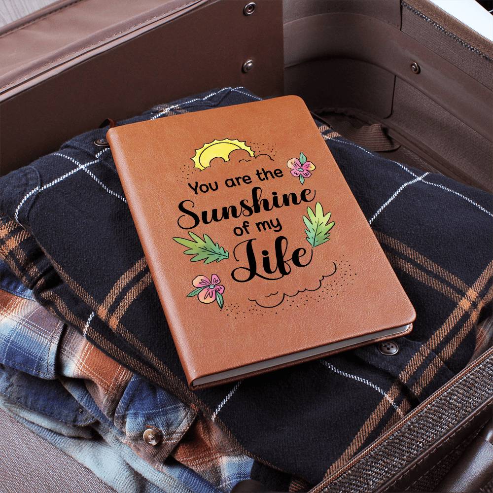 Graphic Leather Journal- You are the sunshine of my life ShineOn Fulfillment