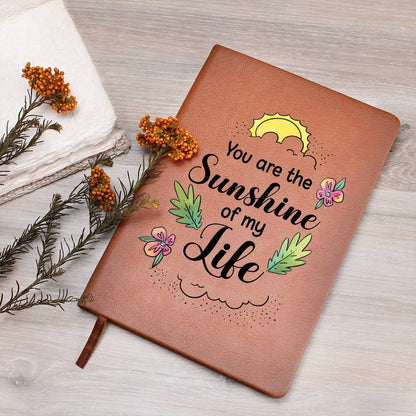 Graphic Leather Journal- You are the sunshine of my life ShineOn Fulfillment