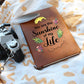 Graphic Leather Journal- You are the sunshine of my life ShineOn Fulfillment