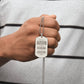 Engraved Dog Tag Necklace - BEING A TROPHY HUSBAND IS EXHAUSTING Zein