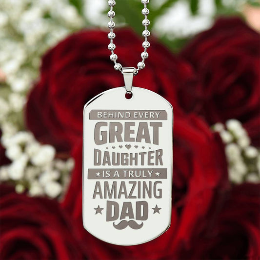 Engraved Dog Tag Stainless Steel Necklace ShineOn Fulfillment