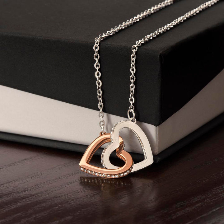 Interlocking Hearts Stainless Steel Necklace ShineOn Fulfillment
