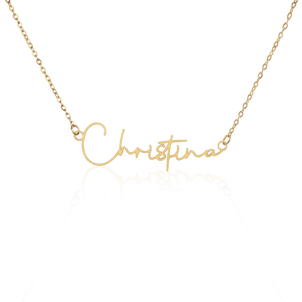 Signature Name Necklace - Dear Wife Zein