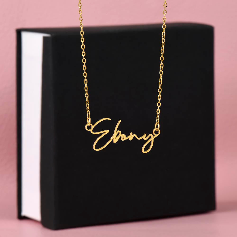 Signature Name Necklace - Dear Wife Zein