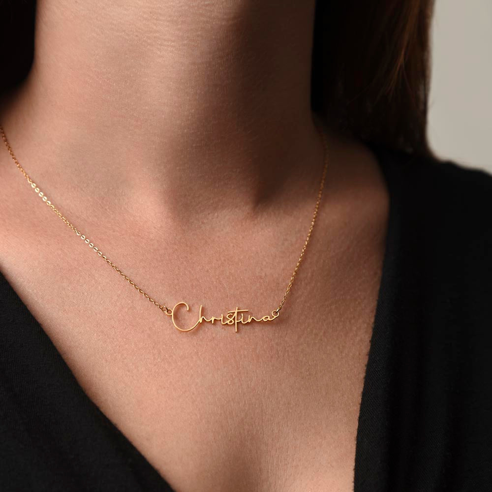 Signature Name Necklace - Dear Wife Zein