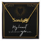 Paw Print Name Necklace- My heart is wherever you are ShineOn Fulfillment