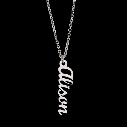 Personalised Multi Vertical Name Necklace ShineOn Fulfillment