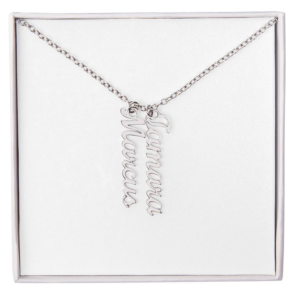 Personalised Multi Vertical Name Necklace Zein