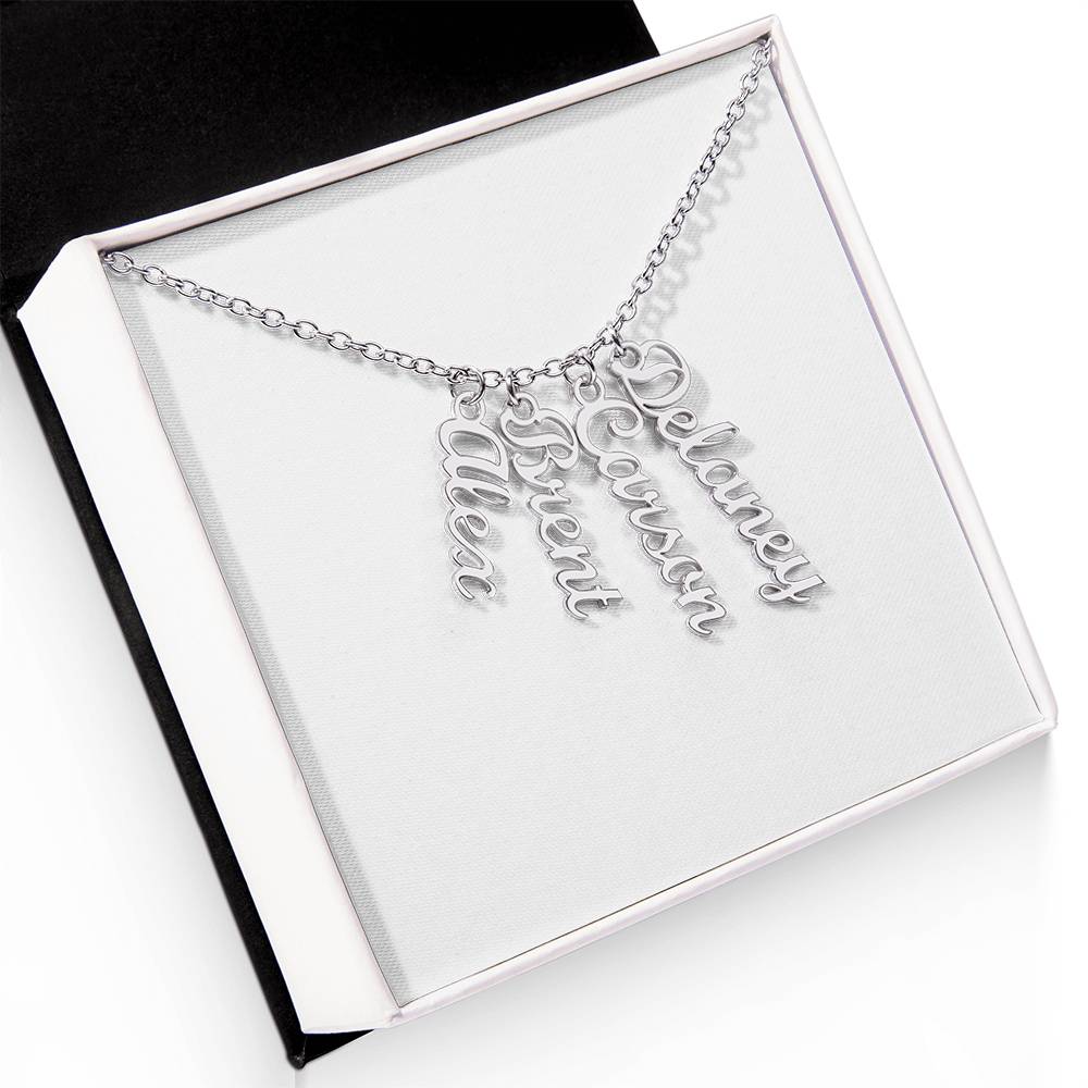 Personalised Multi Vertical Name Necklace Zein