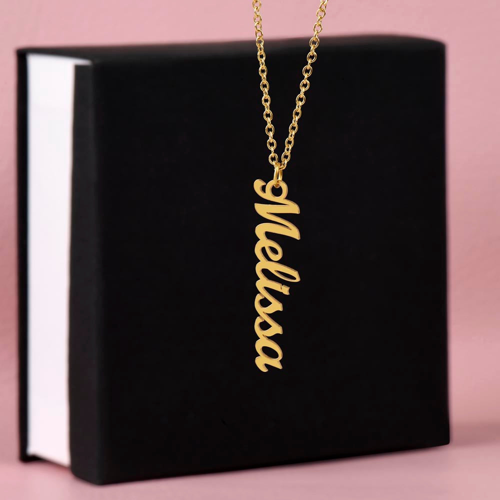 Personalised Multi Vertical Name Necklace ShineOn Fulfillment