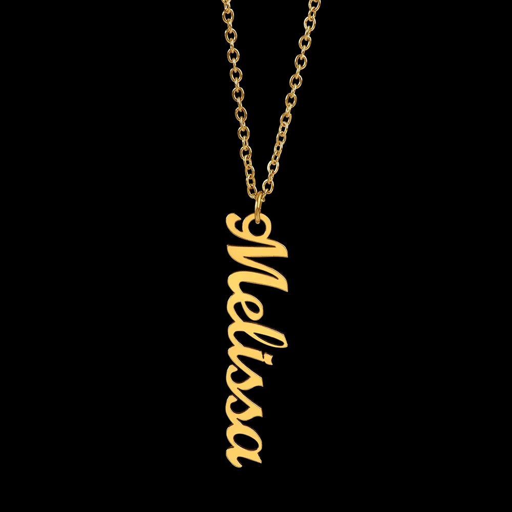 Personalised Multi Vertical Name Necklace ShineOn Fulfillment