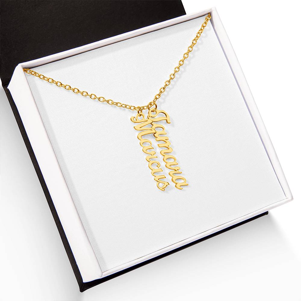 Personalised Multi Vertical Name Necklace Zein