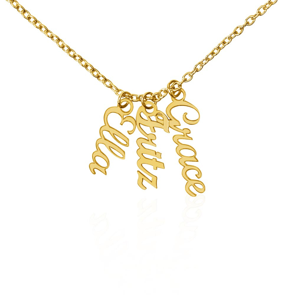 Personalised Multi Vertical Name Necklace ShineOn Fulfillment