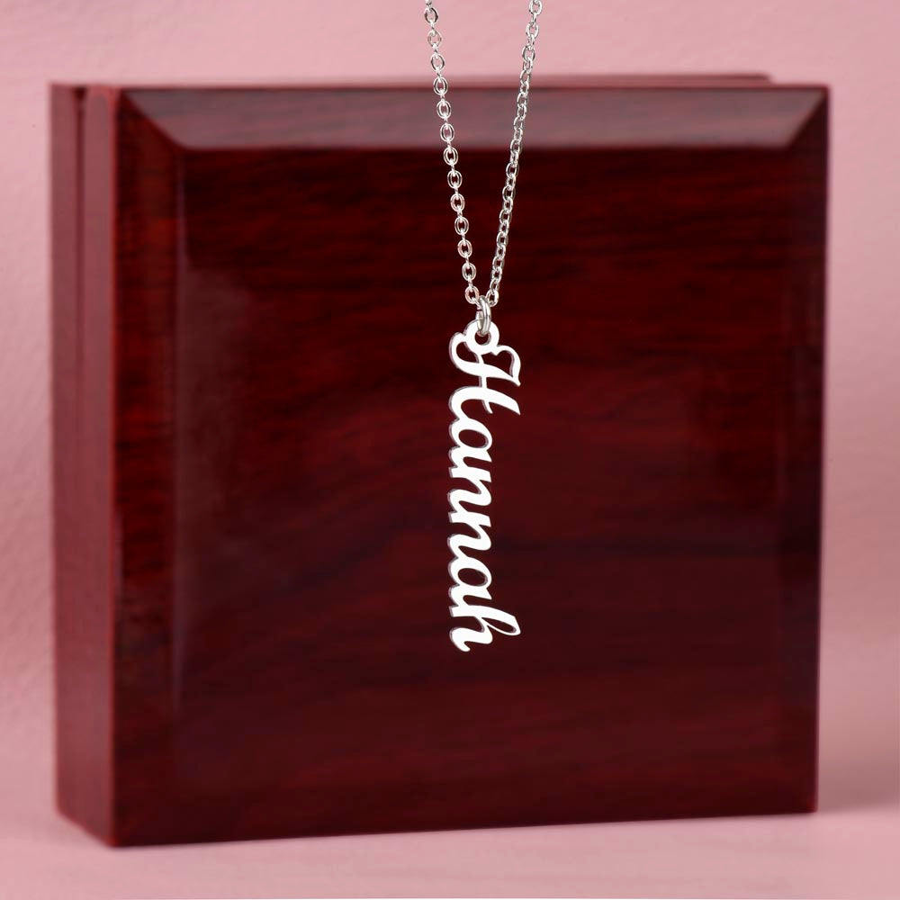 Personalised Multi Vertical Name Necklace ShineOn Fulfillment