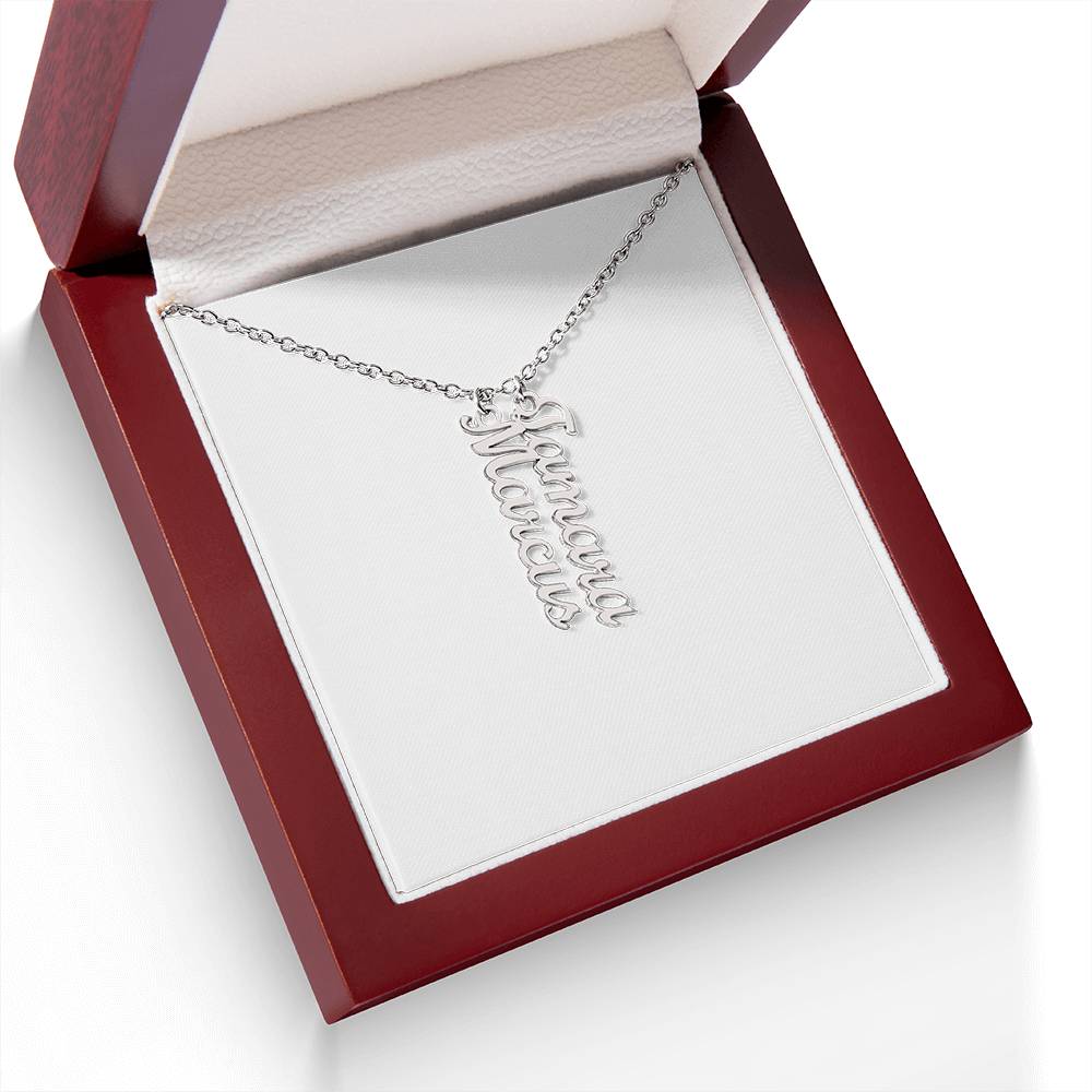 Personalised Multi Vertical Name Necklace Zein