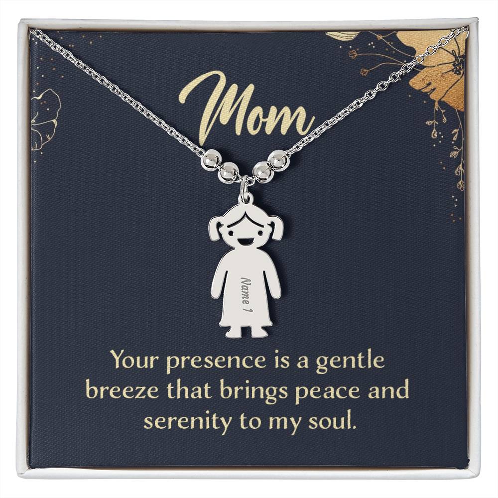 Engraved Kids Charm Necklace Zein