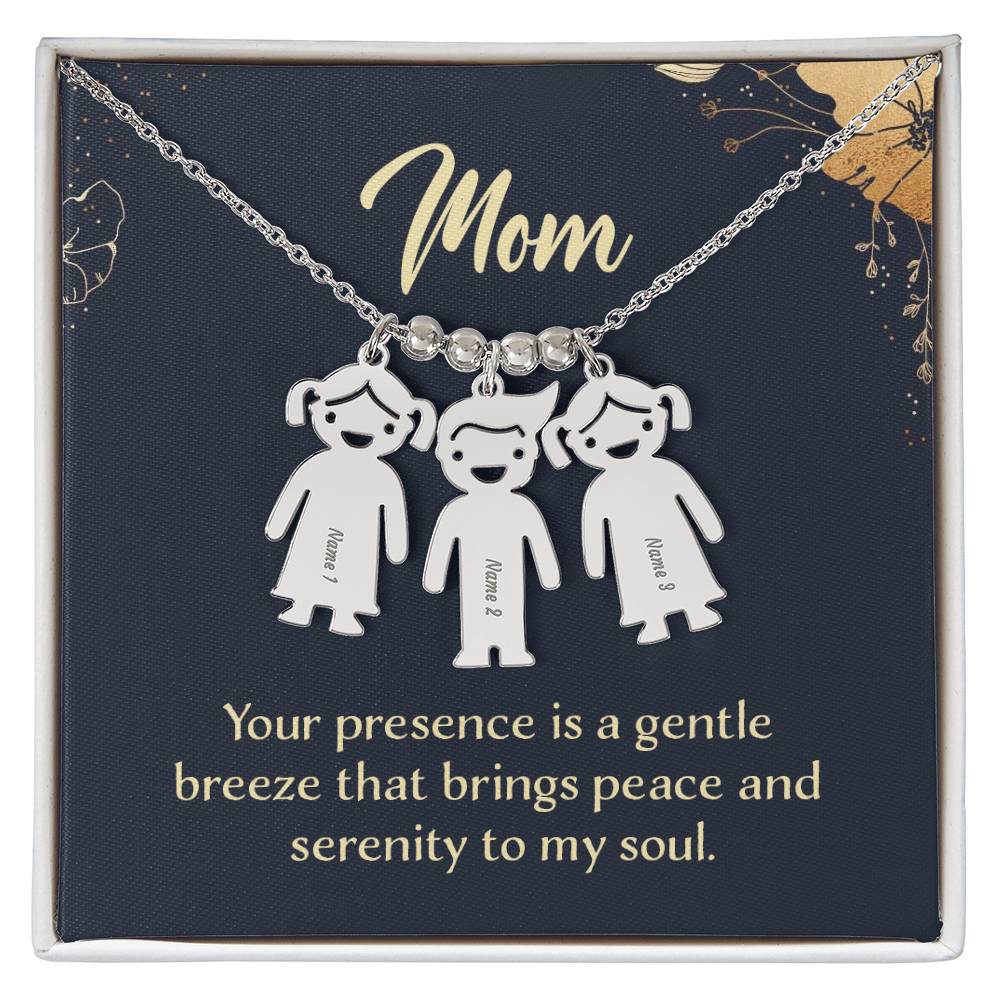 Engraved Kids Charm Necklace Zein