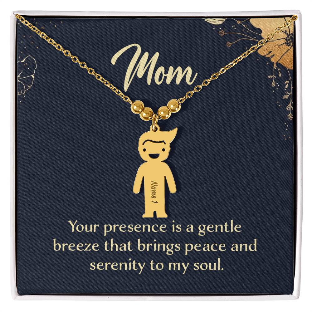 Engraved Kids Charm Necklace Zein