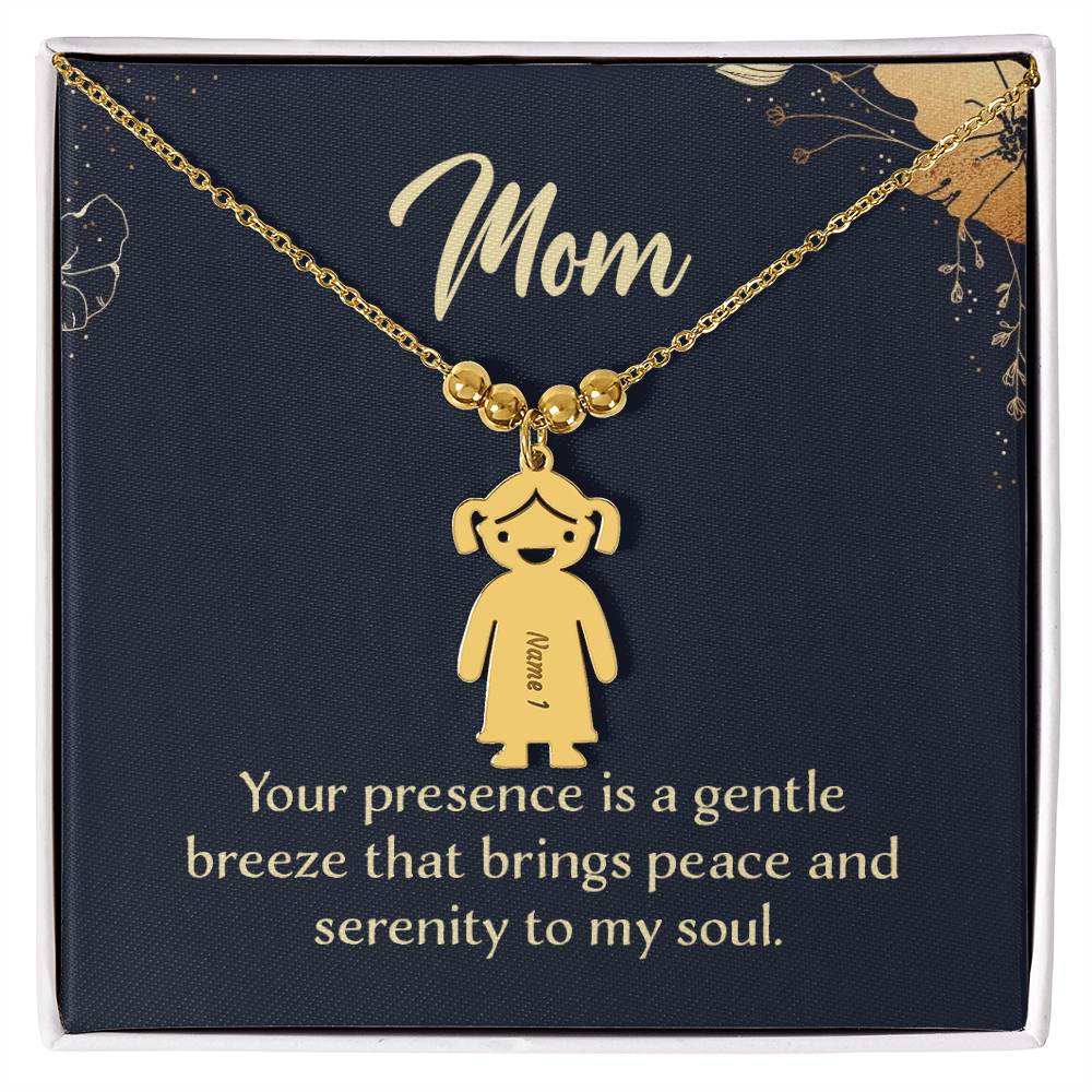 Engraved Kids Charm Necklace Zein