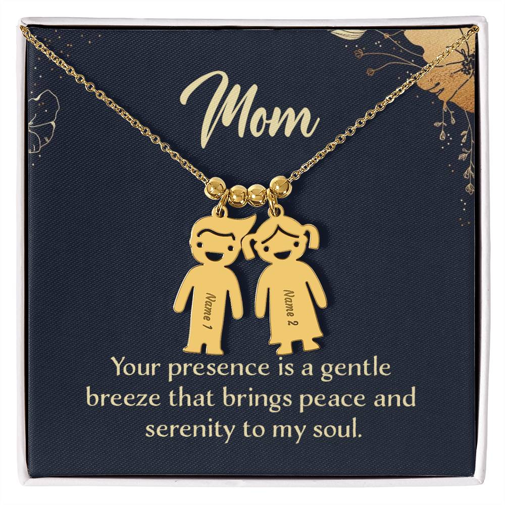 Engraved Kids Charm Necklace Zein