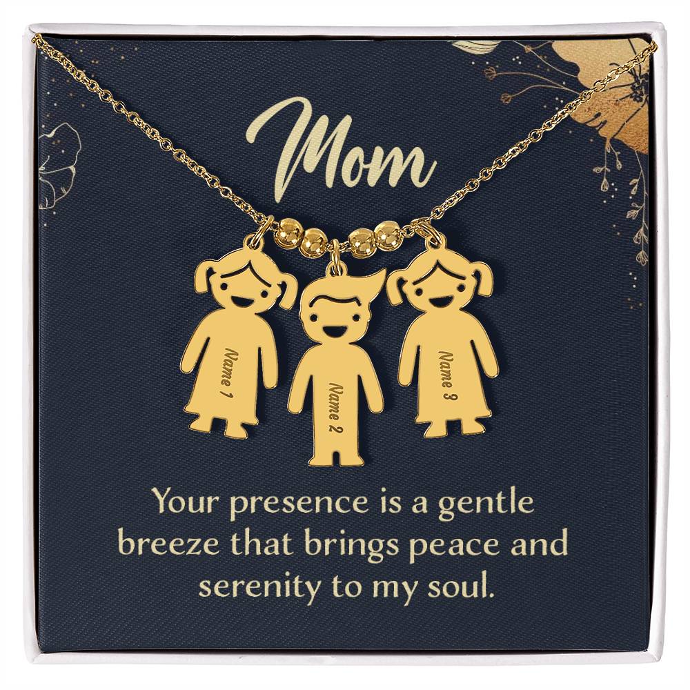 Engraved Kids Charm Necklace Zein