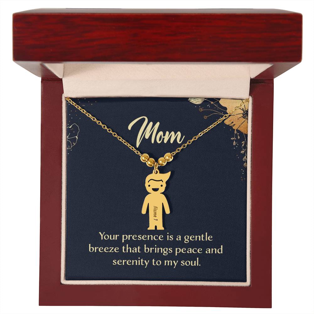 Engraved Kids Charm Necklace Zein