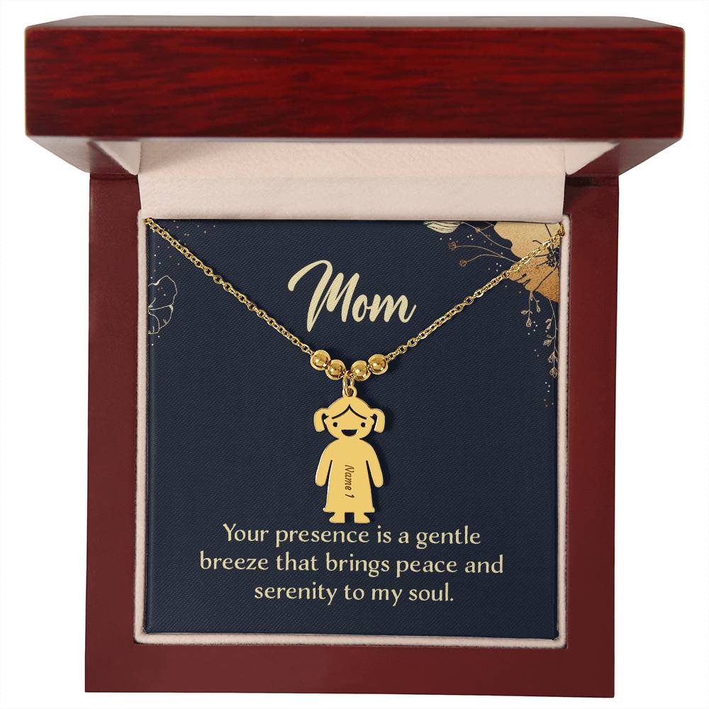 Engraved Kids Charm Necklace Zein