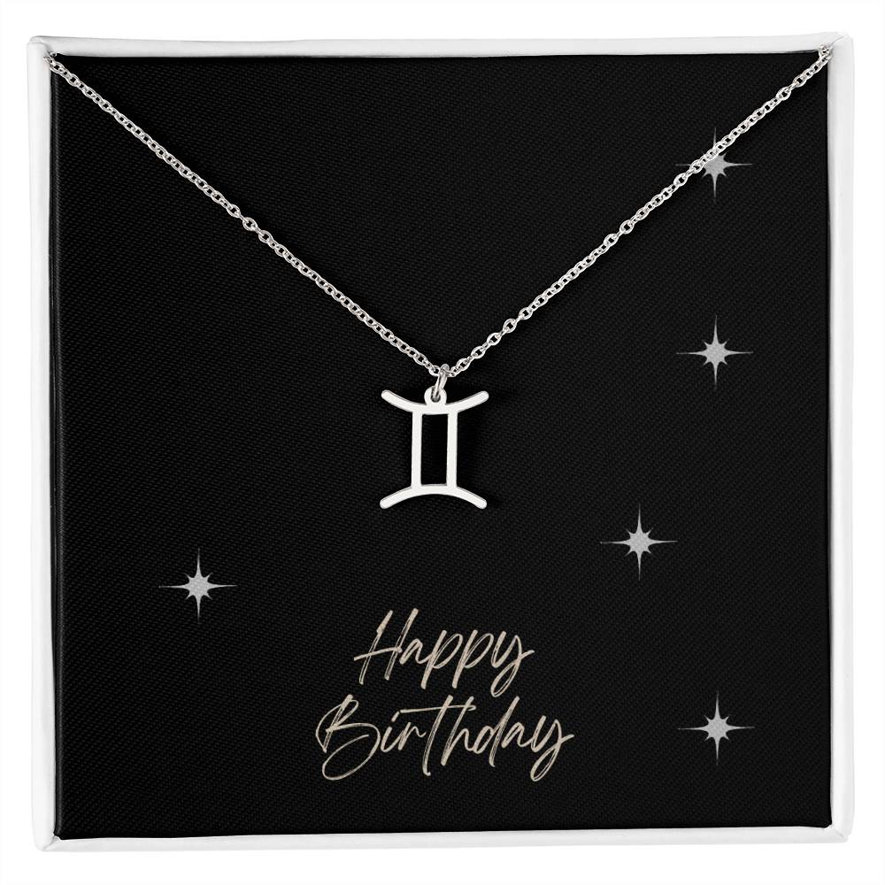 Zodiac Symbol Necklace - HAPPY BIRTHDAY ShineOn Fulfillment