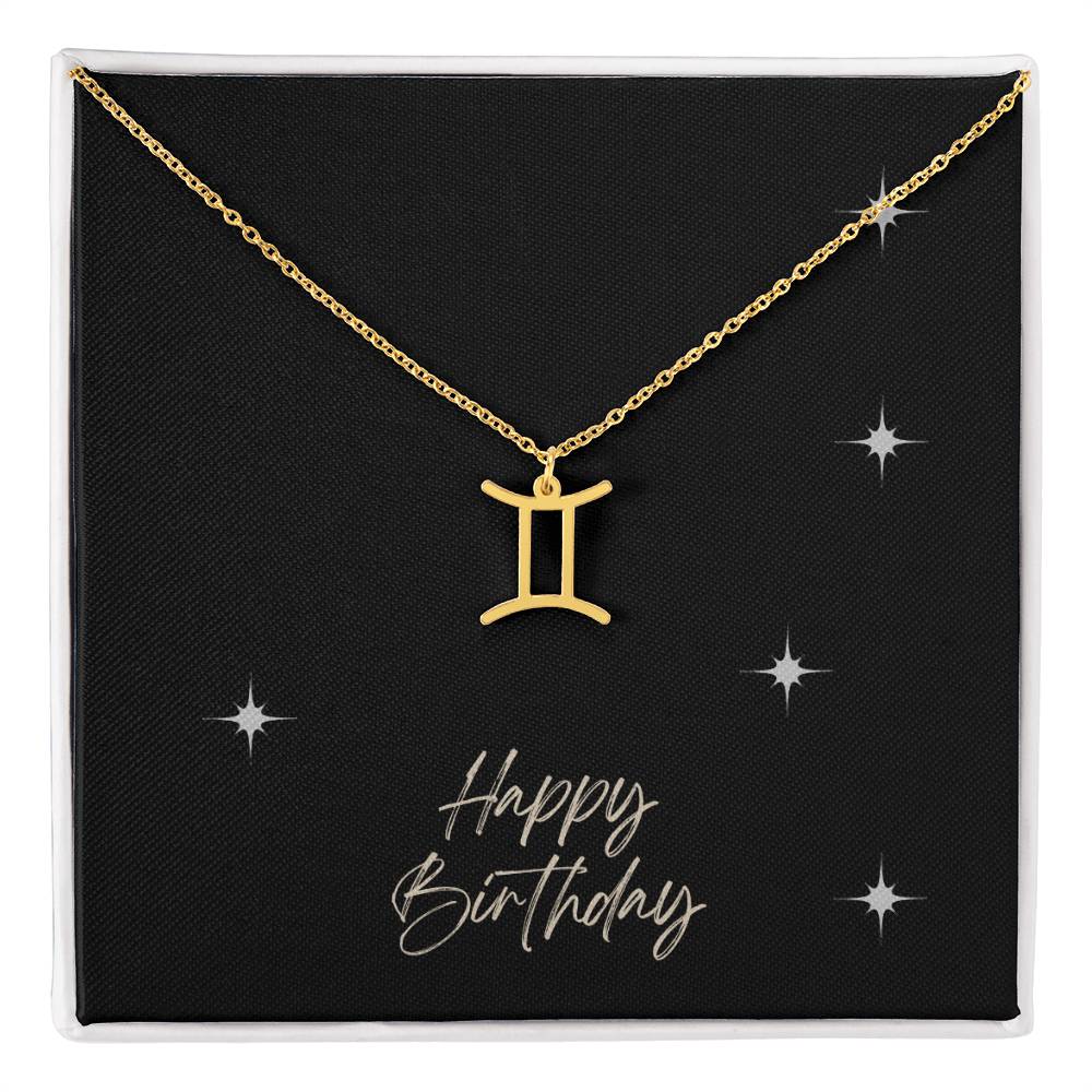 Zodiac Symbol Necklace - HAPPY BIRTHDAY ShineOn Fulfillment