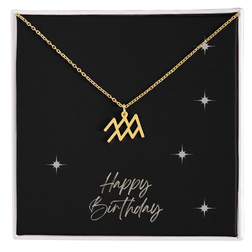 Zodiac Symbol Necklace - HAPPY BIRTHDAY ShineOn Fulfillment