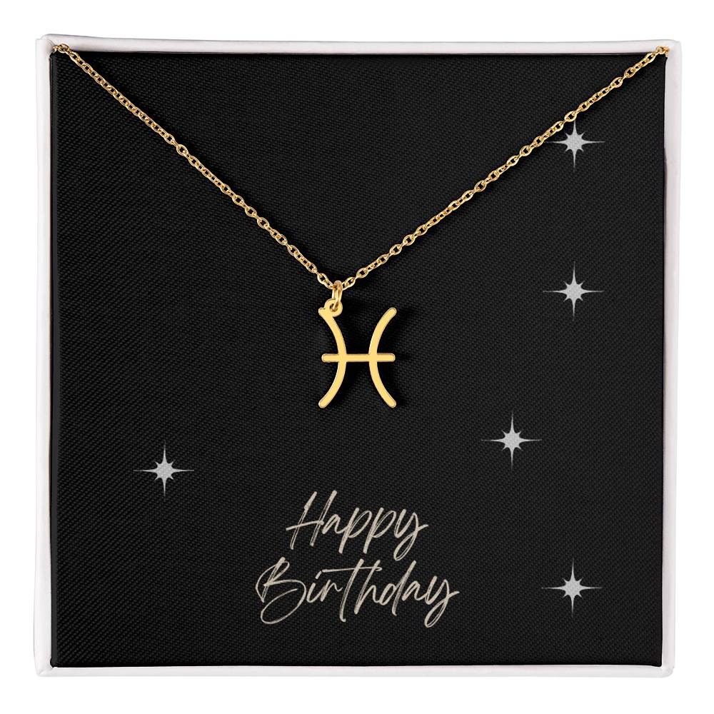 Zodiac Symbol Necklace - HAPPY BIRTHDAY ShineOn Fulfillment