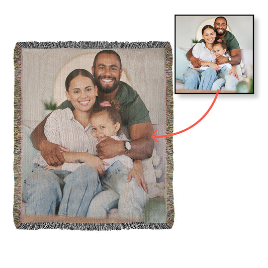 Heirloom photo Woven Blanket- Portrait ShineOn Fulfillment