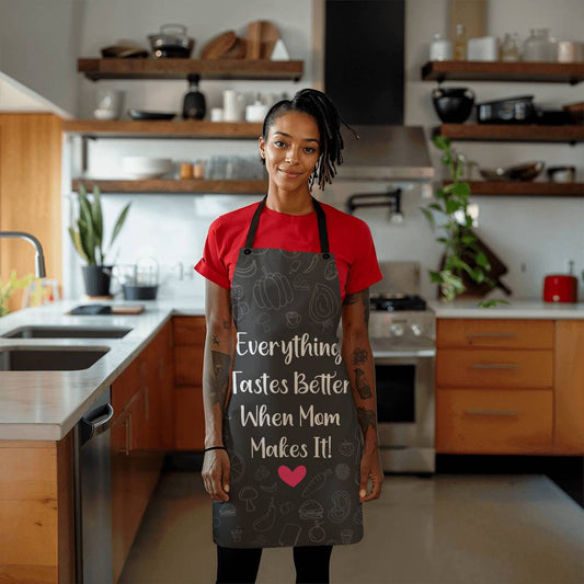 Pesonalized Apron- Every thing tastes better when Mom makes it ShineOn Fulfillment