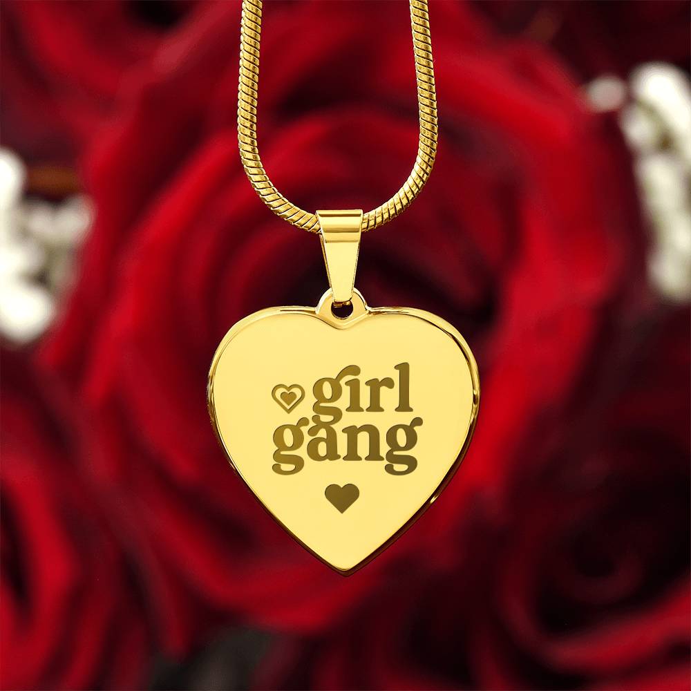 Engraved Heart Necklace - GIRL GANG Zein