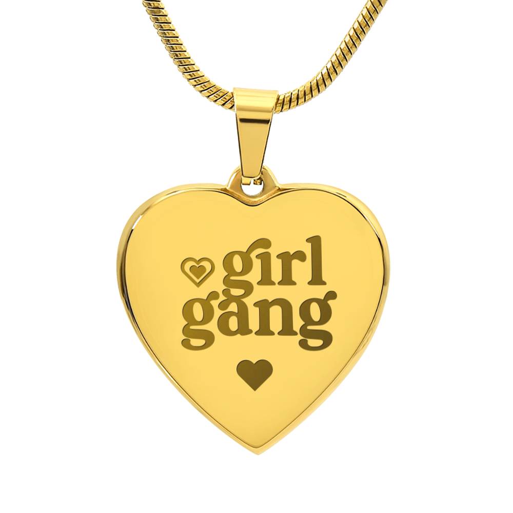 Engraved Heart Necklace - GIRL GANG Zein