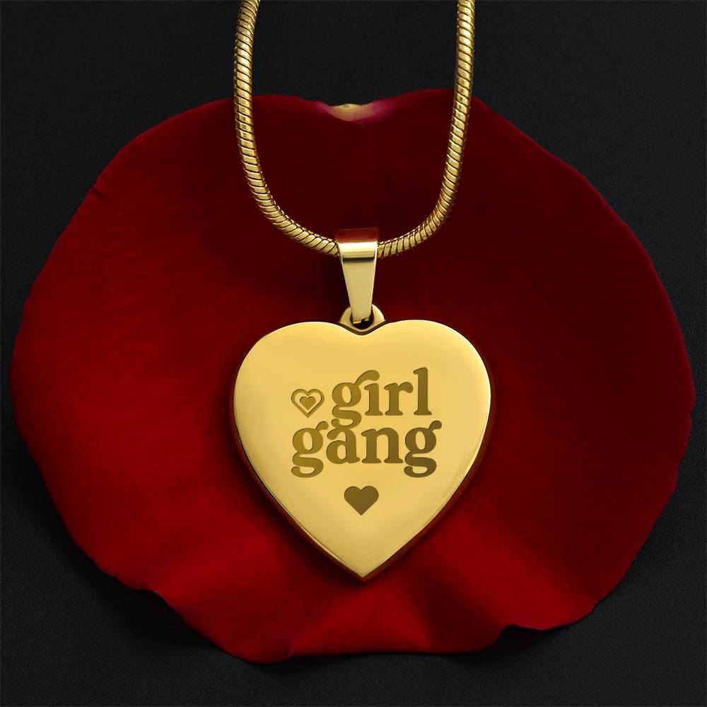 Engraved Heart Necklace - GIRL GANG Zein