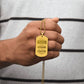 Engraved Dog Tag Necklace - BEING A TROPHY HUSBAND IS EXHAUSTING Zein